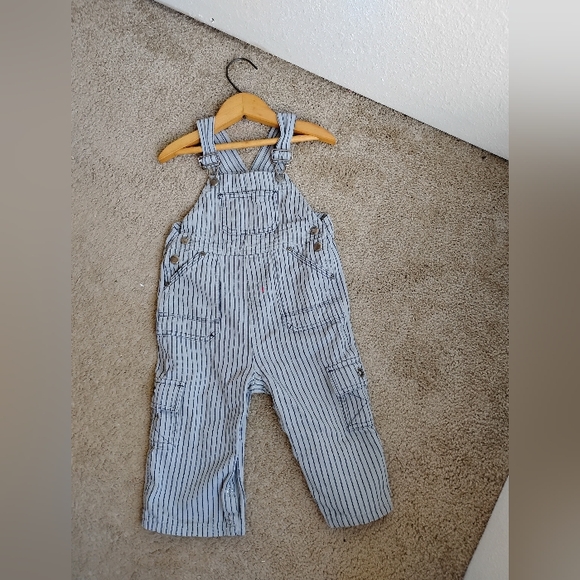 Baseball Stripes Boy Overalls - Picture 6 of 6
